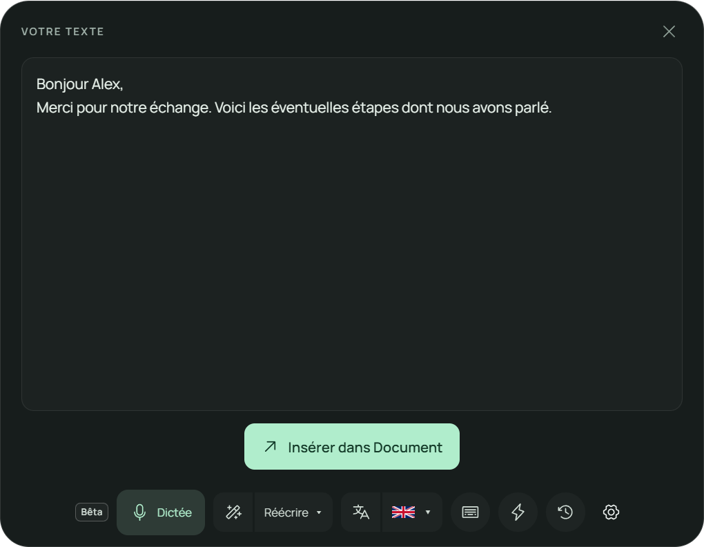Application Meymo sur ordinateur — Relire